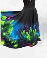 Dámská dlouhá kolová úpletová sukně,lesík